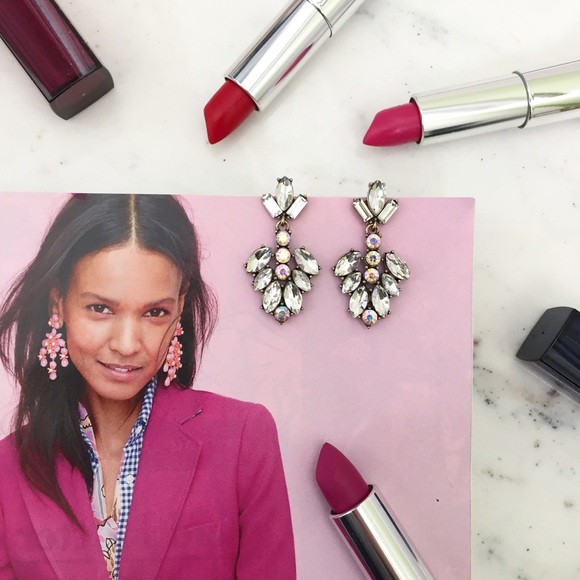 "Arabella" Earrings || Clear Crystal Statement - Picture 3 of 9